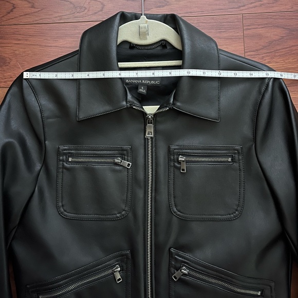 BANANA REPUBLIC VEGAN LEATHER JACKET size small - Picture 6 of 8